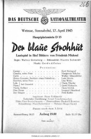 Der blaue Strohhut