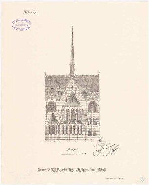 St. Hippolytus, Delft: Aufriss Chor Ostgiebel