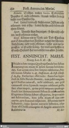 Fest. Annunciat. Mariae. Evang. Luc. I. 26-38