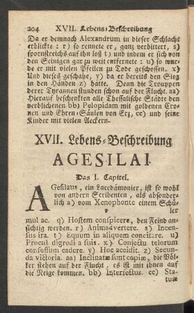XVII. Lebens-Beschreibung Agesilai