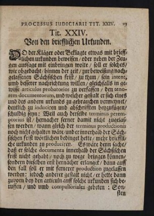 Tit. XXIV. Von den briefflichen Urkunden.