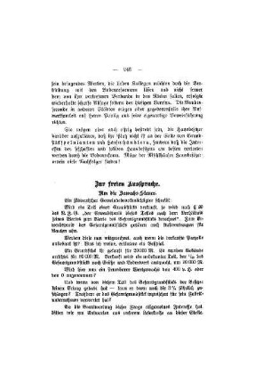 Zur freien Aussprache
