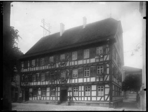 Adelsheim Fachwerkhaus Rathaus - Außenansicht von Nordosten