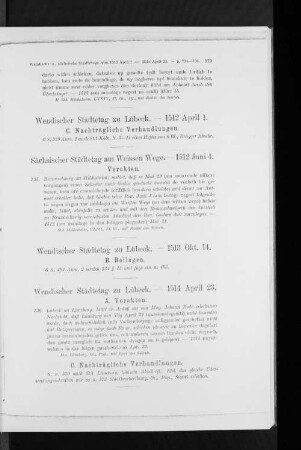 Wendischer Städtetag zu Lübeck. - 1512 April 1. C. Nachträgliche Verhandlungen.
