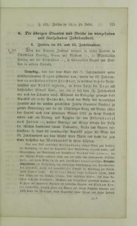 8. Die übrigen Staaten und Reiche im vierzehnten und fünfzehnten Jahrhundert