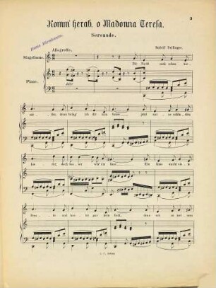 Serenade : Komm' herab, o Madonna
