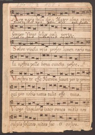 Hymnus Ave maris stella (2 Fassungen) - Dombibliothek Freising Alto MS Z 00138