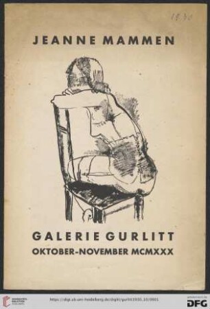 Jeanne Mammen : Galerie Gurlitt, Oktober-November MCMXXX