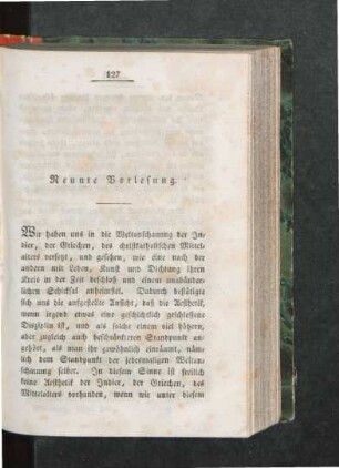 Neunte Vorlesung