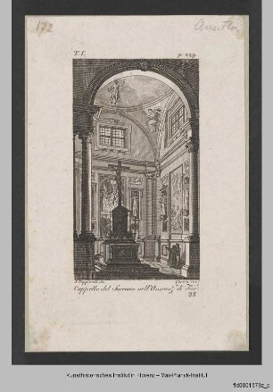 Vedute pittoresche della Toscana, Band 1 : Ansicht der Cappella della Madonna del Soccorso in der Kirche der Santissima Annunziata in Florenz
