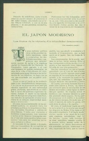 El Japón moderno : Los frutos de la victoria. - Un triunfador descontento.