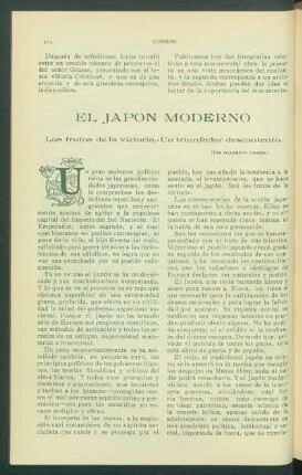 El Japón moderno : Los frutos de la victoria. - Un triunfador descontento.