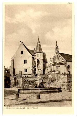 Der Krieg 1914/15 in Postkarten, 21. Reihe, Abt.: Deutschland; Inhalt: Elsaß/2.Gruppe: Nr. 203: Egisheim i.Elsass, Die Pfalz