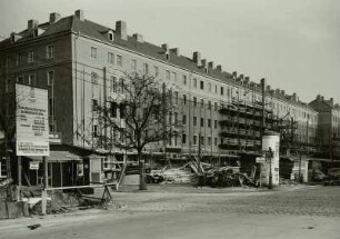 Dresden-Südvorstadt. Bau eines Wohnblocks an der Nürnberger Straße