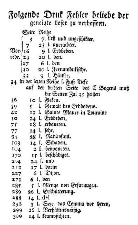 Folgende Druk Fehler beliebe der geneigte Leser zu verbessern