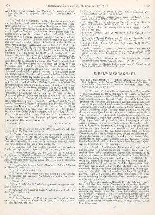 180-186 [Rezension] Finegan, Jack, Handbook of biblical chronology