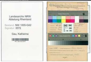 Entnazifizierung Katharina Gau , geb. 19.10.1891 ()