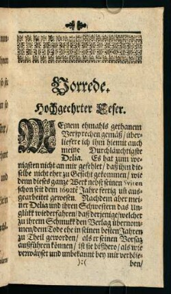 b1r-b8v, Vorrede. Hochgeehrter Leser