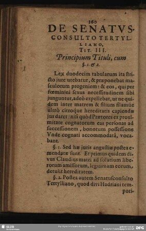 De Senatus Consulto Tertylliano, Tit. III.