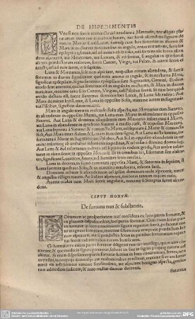 CAPUT NONUM: De fortuna nati & substantia.