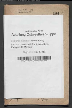 Erblasser: Thiele, Johann; Erblasser: Thiele, Anna Maria, geb. Hosse: