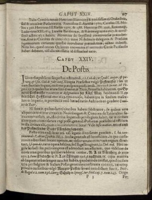 Caput XXIV. [ - ] Caput XXVII.; De Postis; De Bello:Et Repressal; De jure Pacis & Fœderum; De Electione Imperatoris; De Capitulatione Imperator.