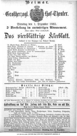 Das vierblättrige Kleeblatt