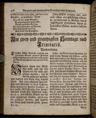 Am zwey und zwantzigsten Sonntage nach Trinitatis – Am sieben und zwantzigsten Sonntage nach Trinitatis
