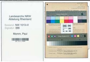 Entnazifizierung Paul Momm , geb. 10.06.1896 (Vorarbeiter)