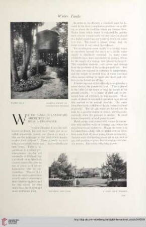 Water tanks in landscape architecture