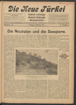 Jahrgang 1. Montag, 19. Februar 1917. Nummer 3