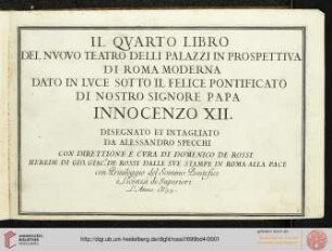 Band 4: Il Nvovo Teatro Delle Fabriche, Et Edificii, In Prosepttiva Di Roma Moderna: sotto il Felice Pontificato di N.S. Papa Alessandro VII