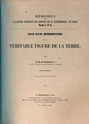 Essai d'une détermination de la véritable figure de la terre