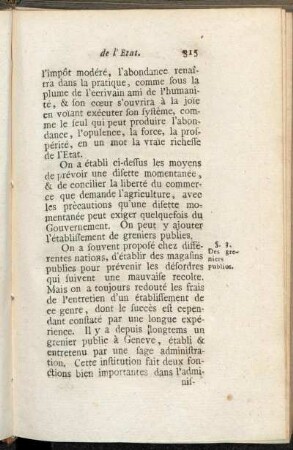 [§. 4.] Des greniers publics.