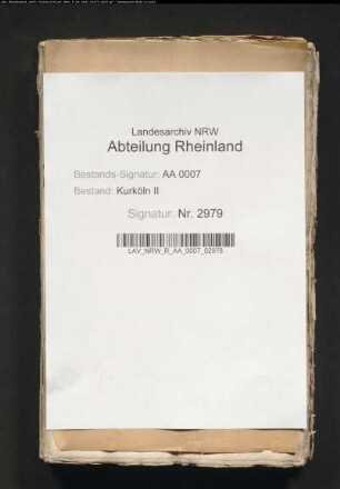 Rechnung des Rheinzolls und der Kellnereigefälle zu Kaiserswerth