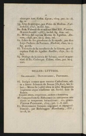 10-43, Belles-Lettres