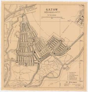 Neugestaltung Berlin-Gatow: Grundplan Südabschnitt Kladow 1:10000