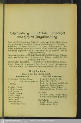 Schellenberg mit Ortsteil Jägerhof und Schloß Augustusburg