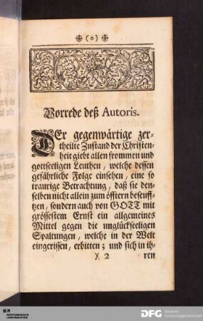 Vorrede deß Autoris