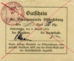 Gutschein - 50 Pfennig