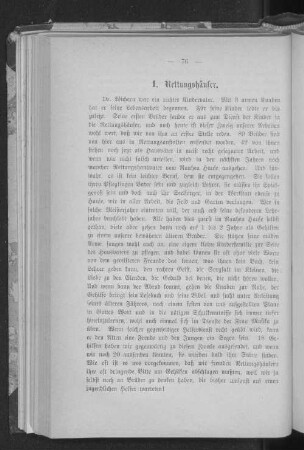 1. Rettungshäuser.