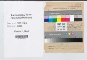 Entnazifizierung Karl Karbach , geb. 18.09.1903 (Angestellter)