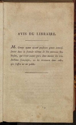 Avis du Libraire.