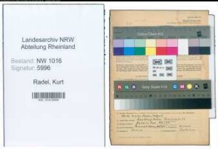 Entnazifizierung Kurt Radel , geb. 01.01.1905 (Arbeiter)