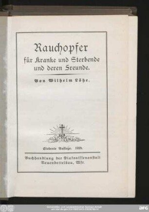 Rauchopfer für Kranke und Sterbende und deren Freunde