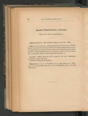 Société d'Exploitations coloniales.