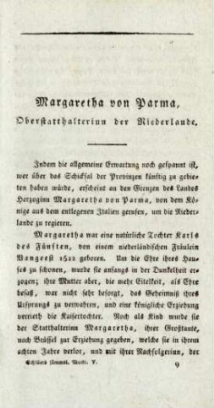 Margaretha von Parma, Oberstatthalterinn der Niederlande