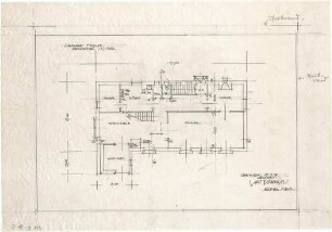 Gsaenger, Gustav; München - Obermenzing; Landhaus Dr. Fiedler - Grundriss EG