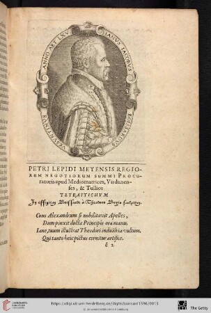 Petri Lepidi metensis regiorum negotiorum summi procuratoris apud Mediomatrices, Virundenses & Tullios Tetratichvm