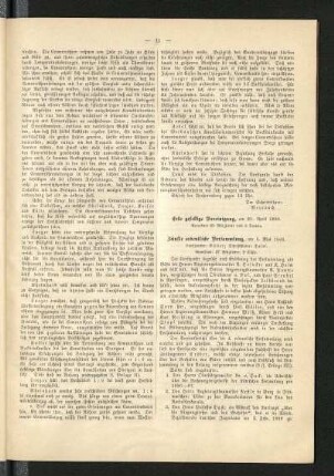 Fünfte ordentliche Versammlung, am 5. Mai 1888